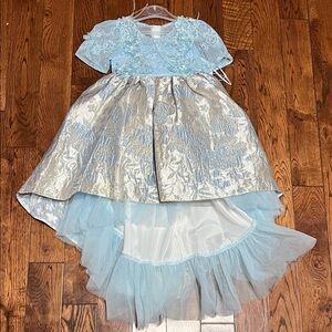 Elegant Blue and Silver Dress